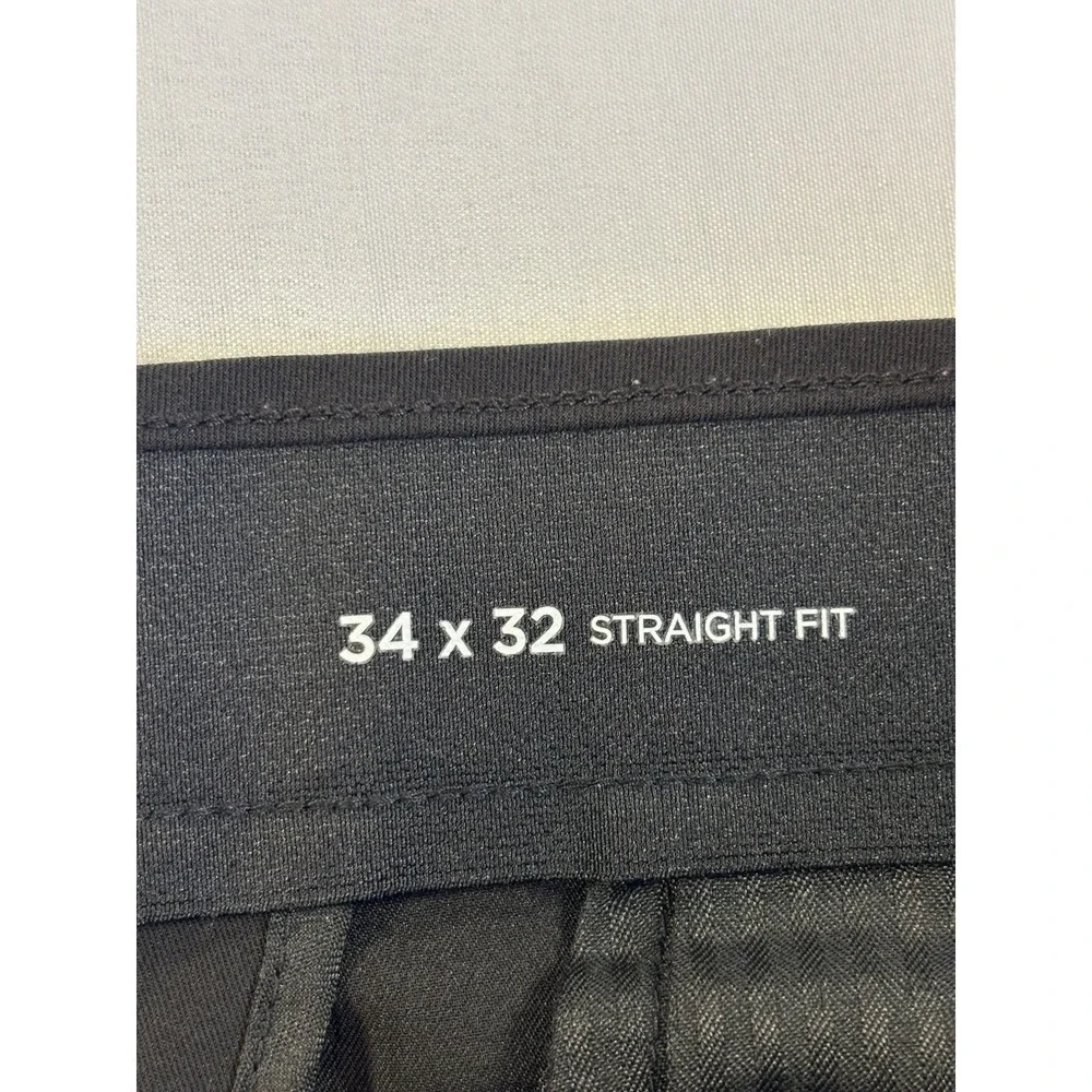 Stafford 365 Men's 34X32 Black Straight Fit‎ Classic Dress Pants Business Preppy